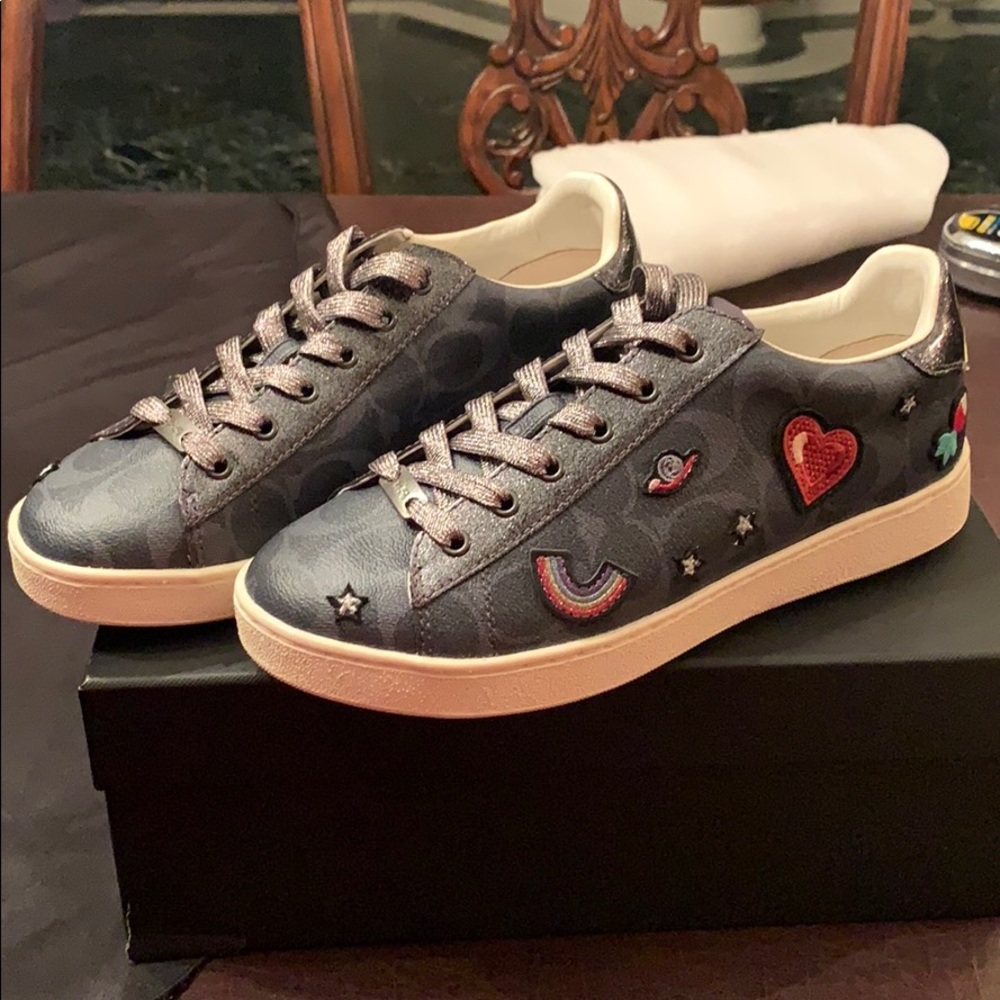 Coach Denim Lace Up Sneakers